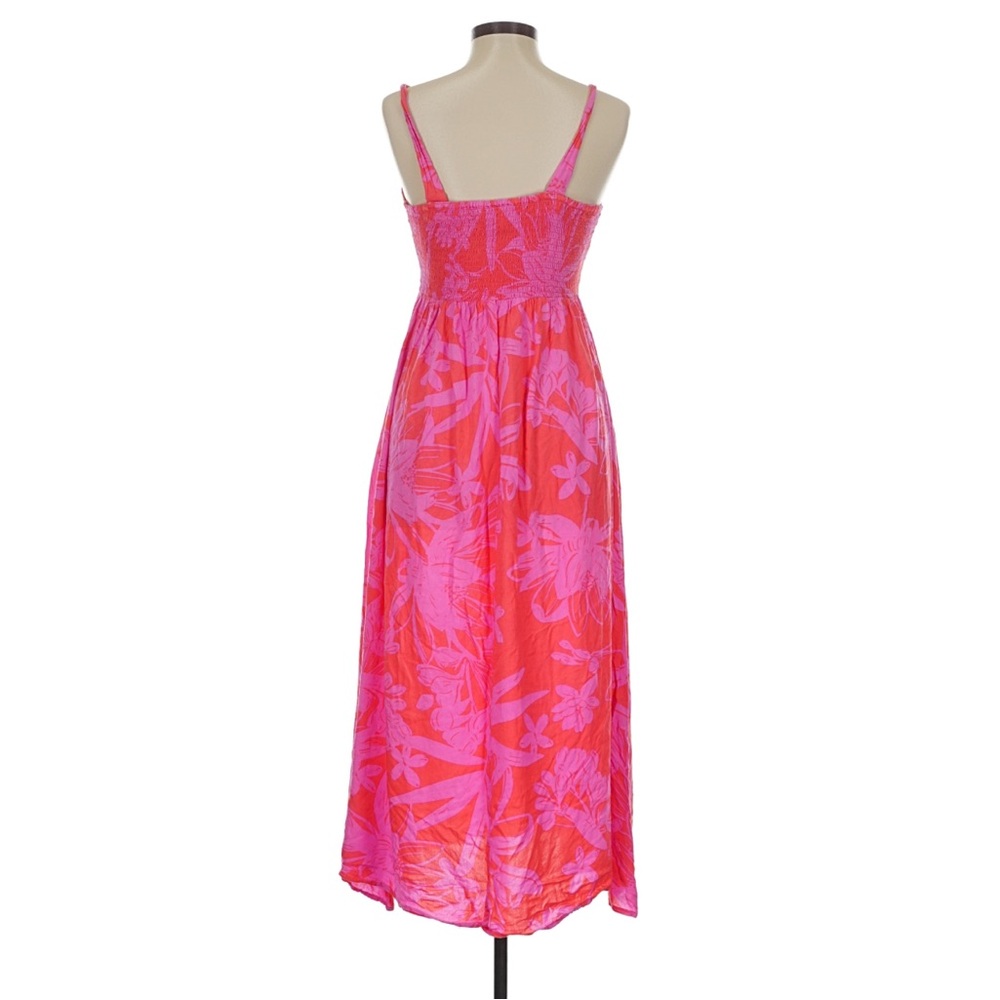 Vibrant Pink Floral Maxi Dress by Goa - Picture 3 of 5